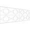 Ekena Millwork Set of Four Panels for 94 1/2"W x 32 1/4"H Gypsum Fretwork Wainscot Wall Paneling WPKP16X01X47GYP - alternate 1
